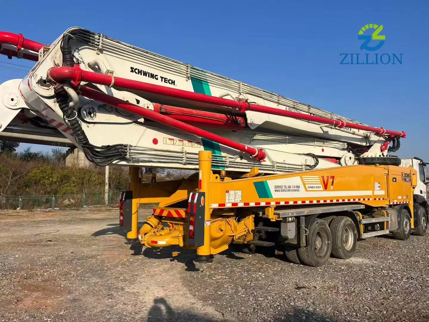 2021 XCMG 62m Truck-Mounted Concrete Pump Truck with Mercedes-Benz Chassis