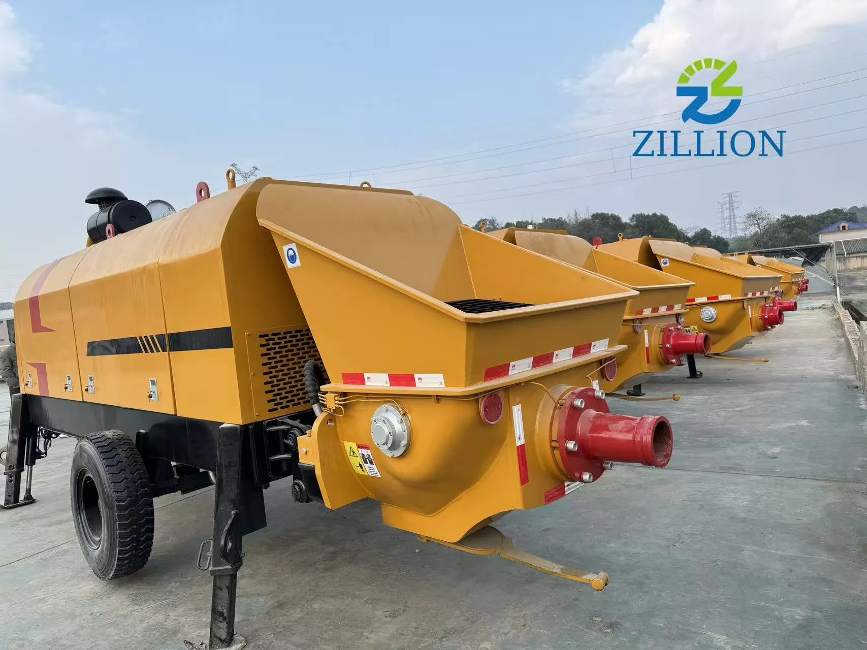 2022 8018 Trailer Concrete Pump Used Stationary Pump for Construction