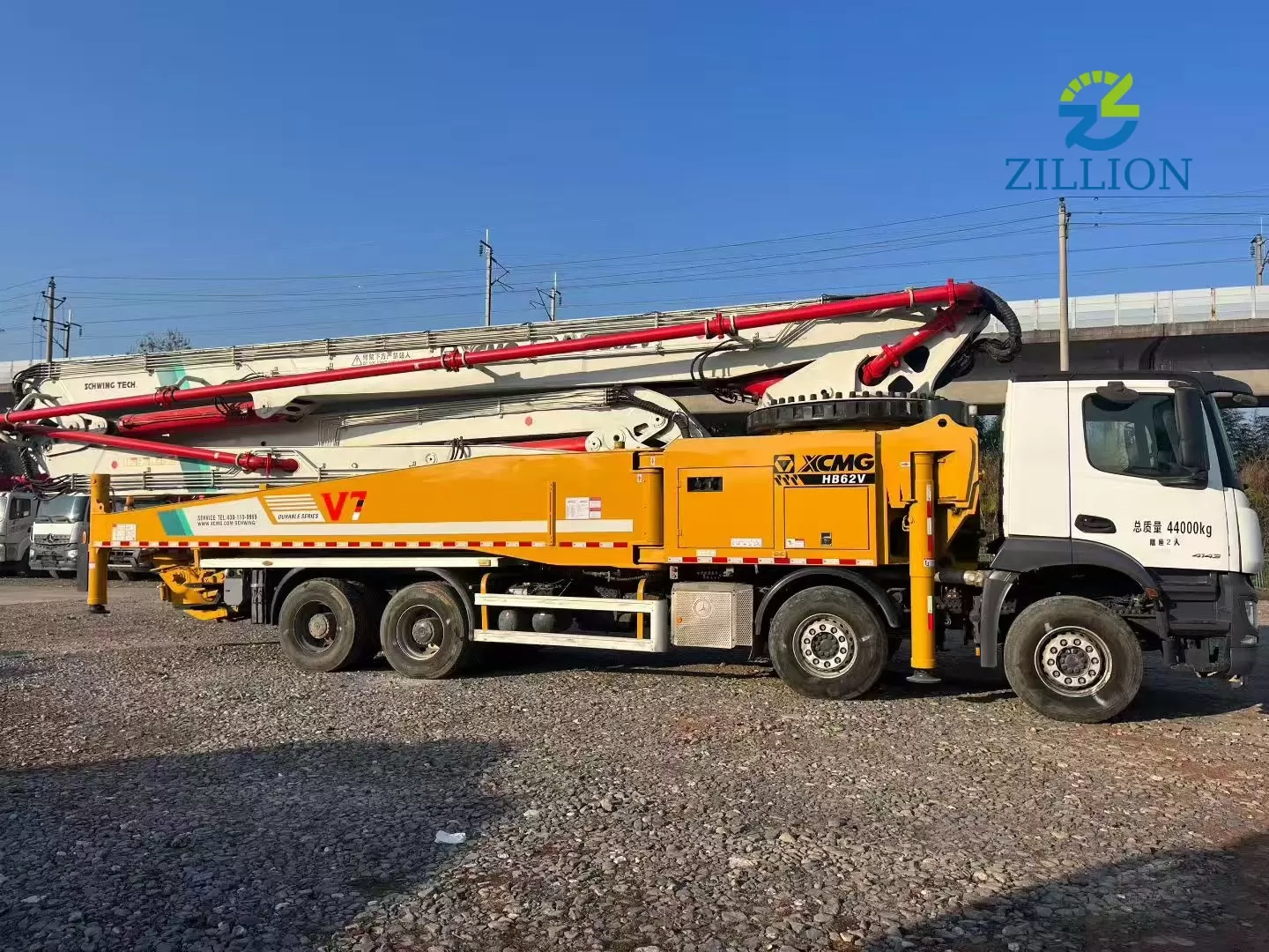 2021 XCMG 62m Truck-Mounted Concrete Pump Truck with Mercedes-Benz Chassis
