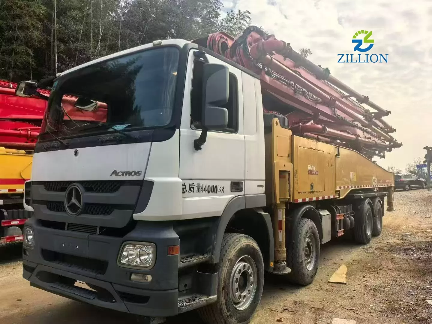 Used 2019 SANY 56M Concrete Pump Truck &ndash; Mercedes-Benz Engineered Chassis